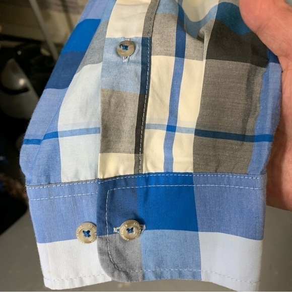 Eddie Bauer Blue White Plaid Active Casual Button Down Shirt Long Sleeves Sz 2XL - Picture 7 of 15
